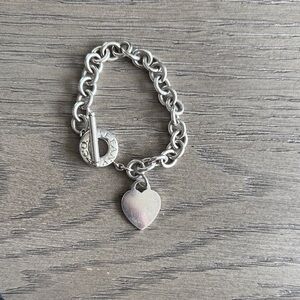 Tiffany & Co. Silver Heart Charm Bracelet